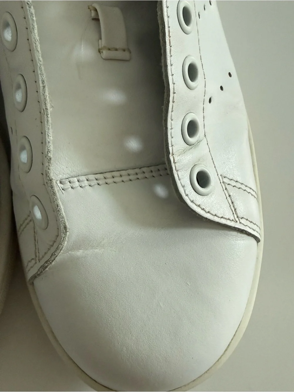 Adidas Stan Smith White Green Leather Sneakers Men’s US 8 Low Top Shoes No Laces